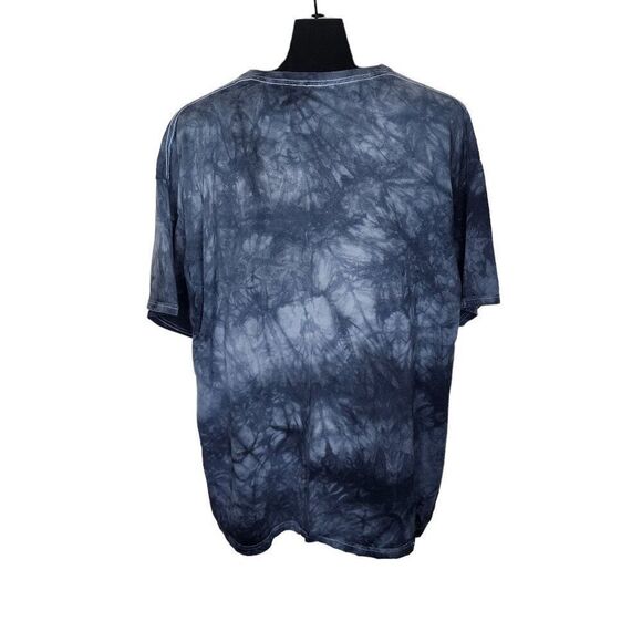 Vintage Y2K Skeleton Heavy Metal Guitar TShirt Mens Size 3XL Gray Tie Dye - Picture 4 of 6